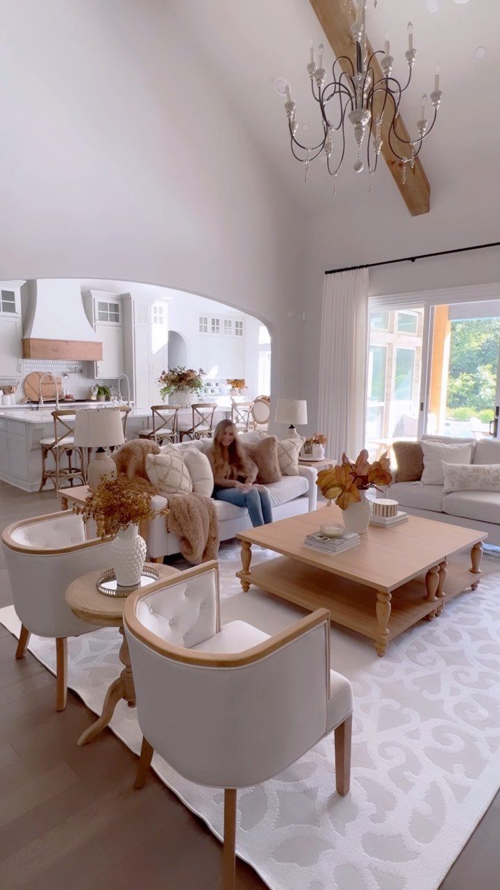 9 Living Room Couch Ideas for a Stylish Space 9 White sofa and armchairs in a bright living room with a wooden coffee table